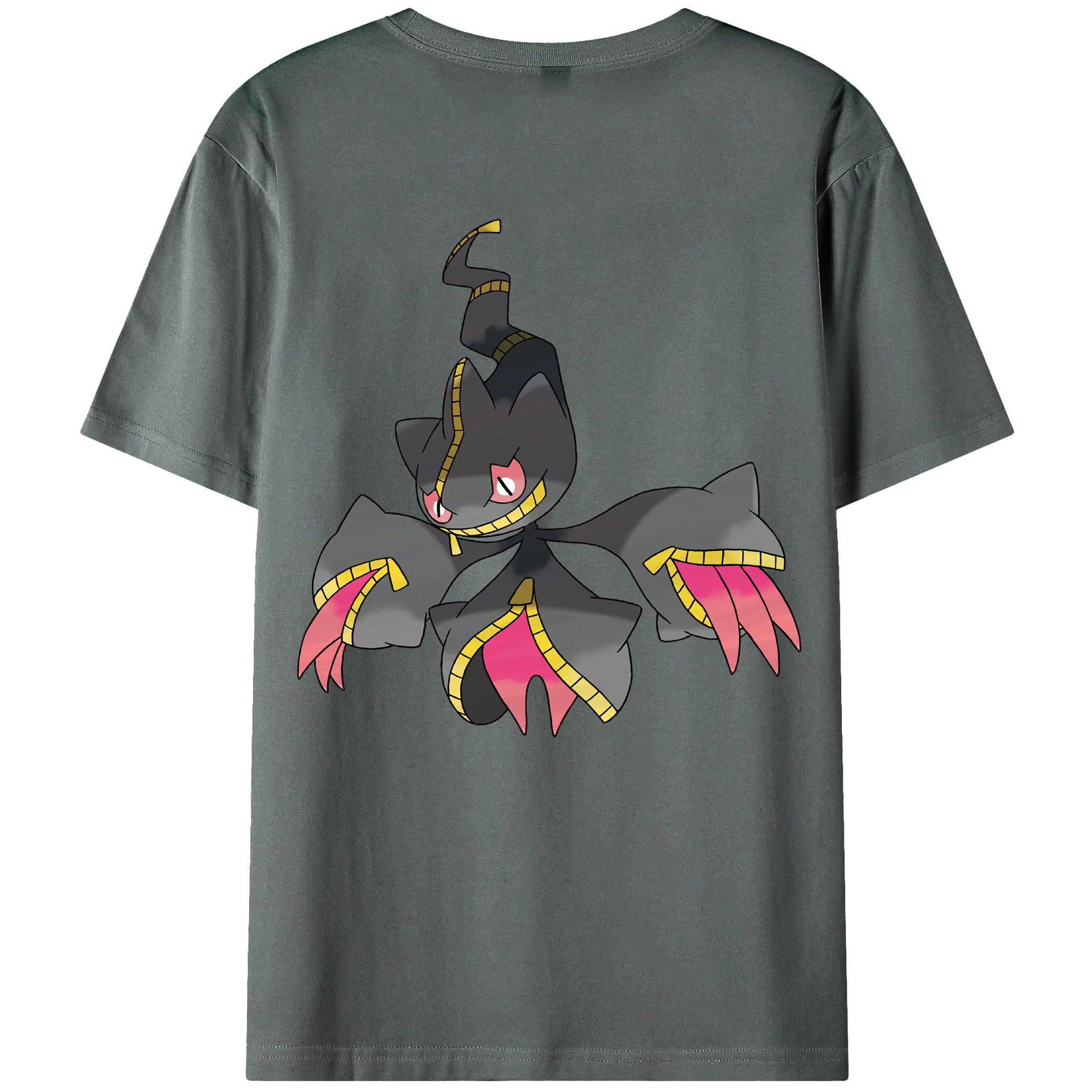 （画像用） ポケットモンスター Pokémon 綿100％ メンズ半袖Tシャツ（バックプリント） 通気性